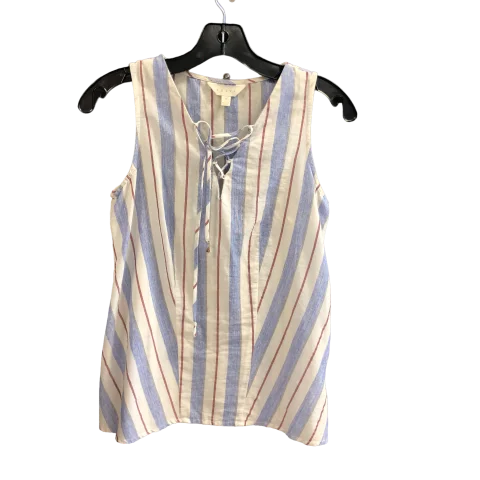 women's tops with built-in brasStriped Pattern Top Sleeveless Adiva, Size Xs