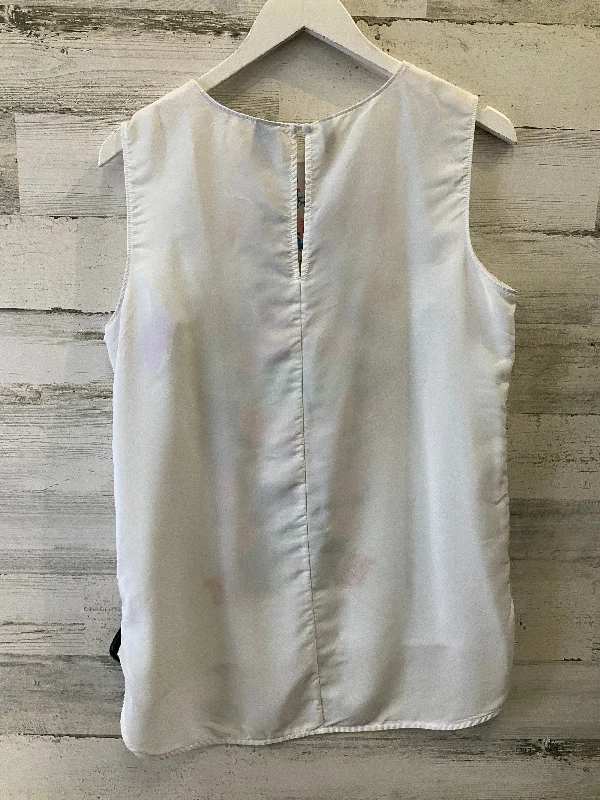 women's tops for those who prefer classic over trendy stylesWhite Top Sleeveless Bisou Bisou, Size L