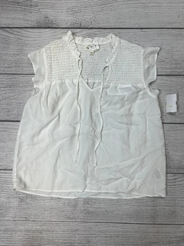 women's tops for those who want to add a pop of color to their outfitsWhite Top Sleeveless Cloth And Stone, Size Xs