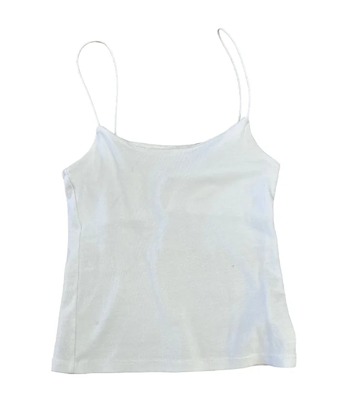 cropped women's topsWhite Top Sleeveless Zara, Size M