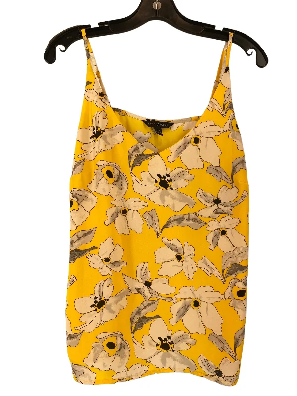 women's tops for those who appreciate subtle and muted tonesYellow Top Sleeveless Banana Republic, Size Petite  M