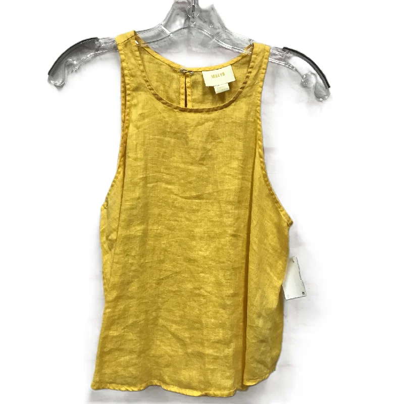 women's tops for those who prefer classic over trendy stylesYellow Top Sleeveless By Maeve, Size: Xs