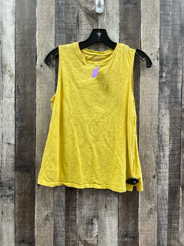 women's tops in solid colorsYellow Top Sleeveless Old Navy, Size M