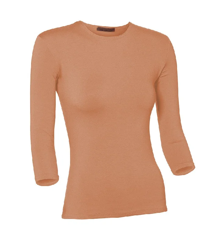 PB&J Ladies Cotton 3/4 Sleeve Shell - Salmon