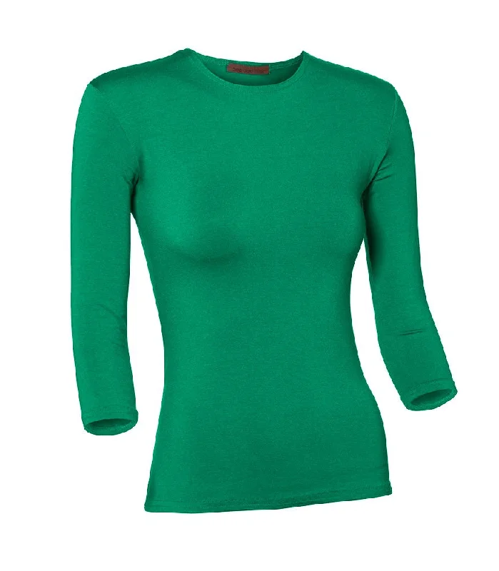 PB&J Ladies Cotton 3/4 Sleeve Shell - Seafoam