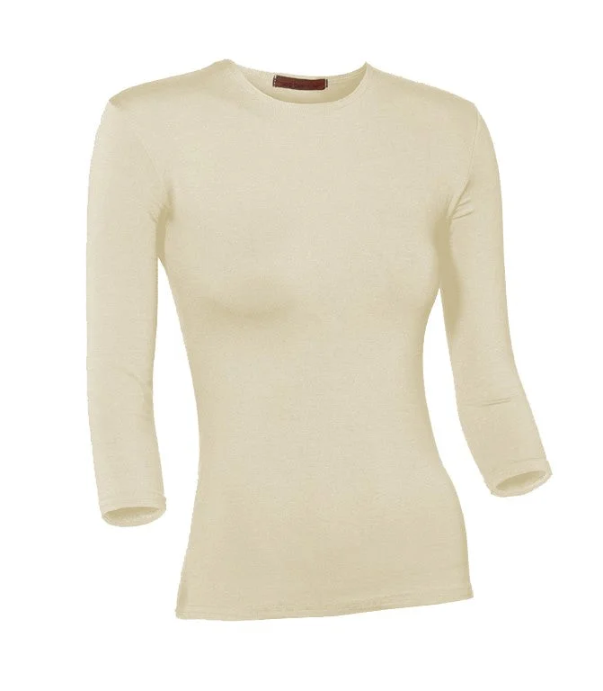 PB&J Ladies Lycra 3/4 Sleeve Shell - Cream