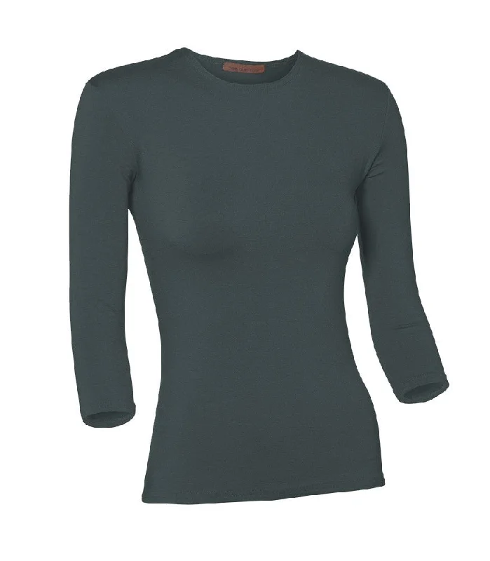 PB&J Ladies Lycra 3/4 Sleeve Shell - Dusty Blue