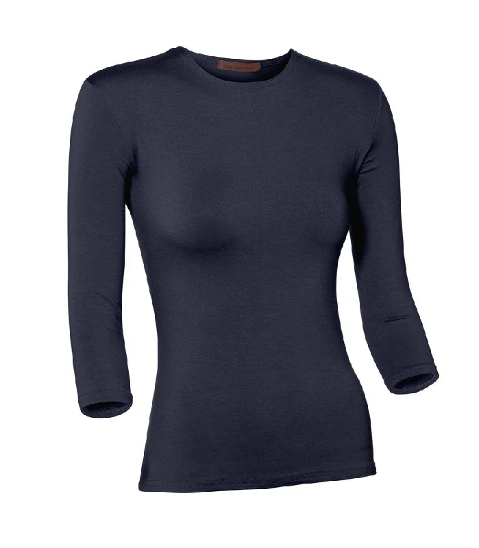 PB&J Ladies Lycra 3/4 Sleeve Shell - Navy