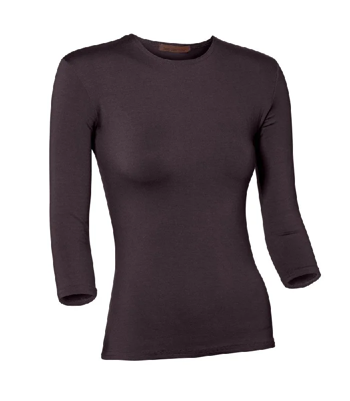 PB&J Ladies Lycra 3/4 Sleeve Shell - Plum