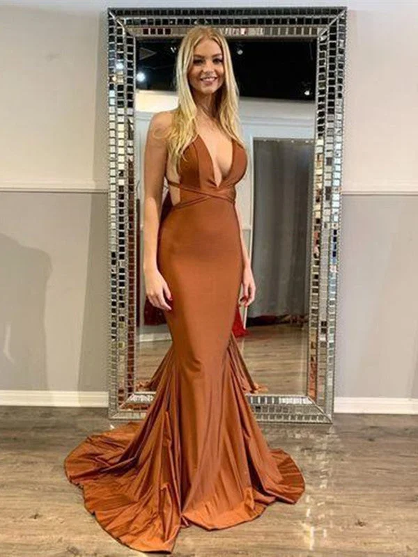 halter prom dressesPopular Mermaid Long Prom Dresses, Sexy Open Back 2020 Newest Prom Dresses